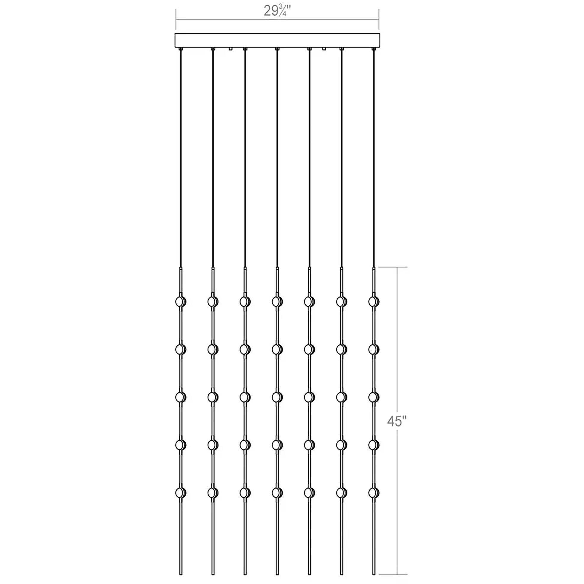 Constellation Cosmic Cube LED 30 inch Espresso Black Chandelier Ceiling Light in 2200K, White Optical Acrylic, 10 FT. Cord