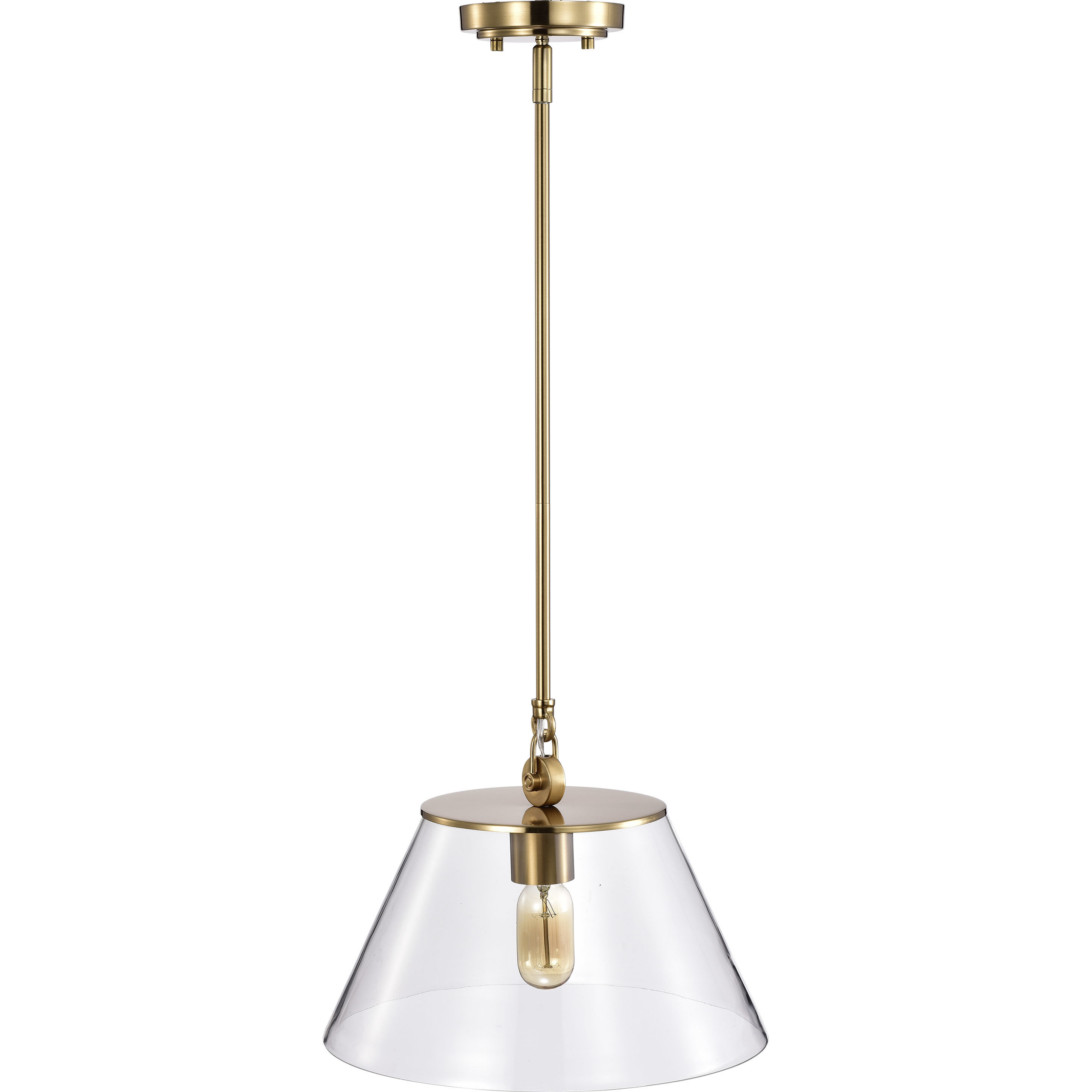 Dover 1 Light 14 inch Vintage Brass Pendant Ceiling Light