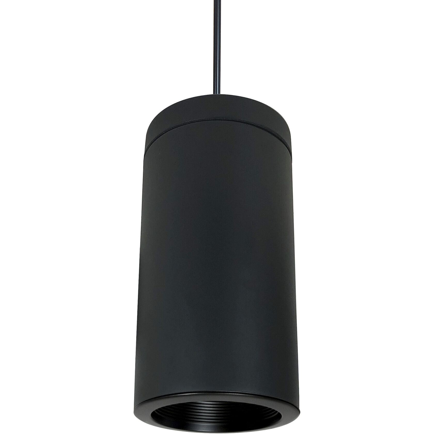 Line Voltage LED Black with Black and Black Pendant Mount Cylinder Ceiling Light in 3200