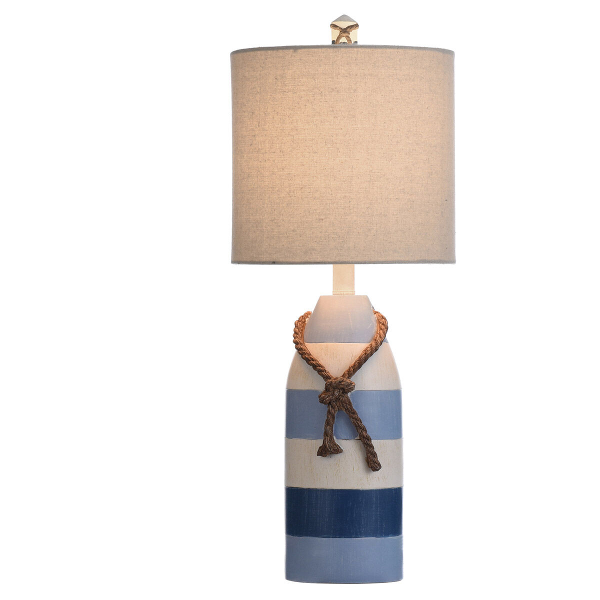 Signature 24.5 inch 100.00 watt Blue Stripe Table Lamp Portable Light