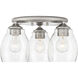 Winsley 3 Light Brushed Nickel Semi Flush Ceiling Light