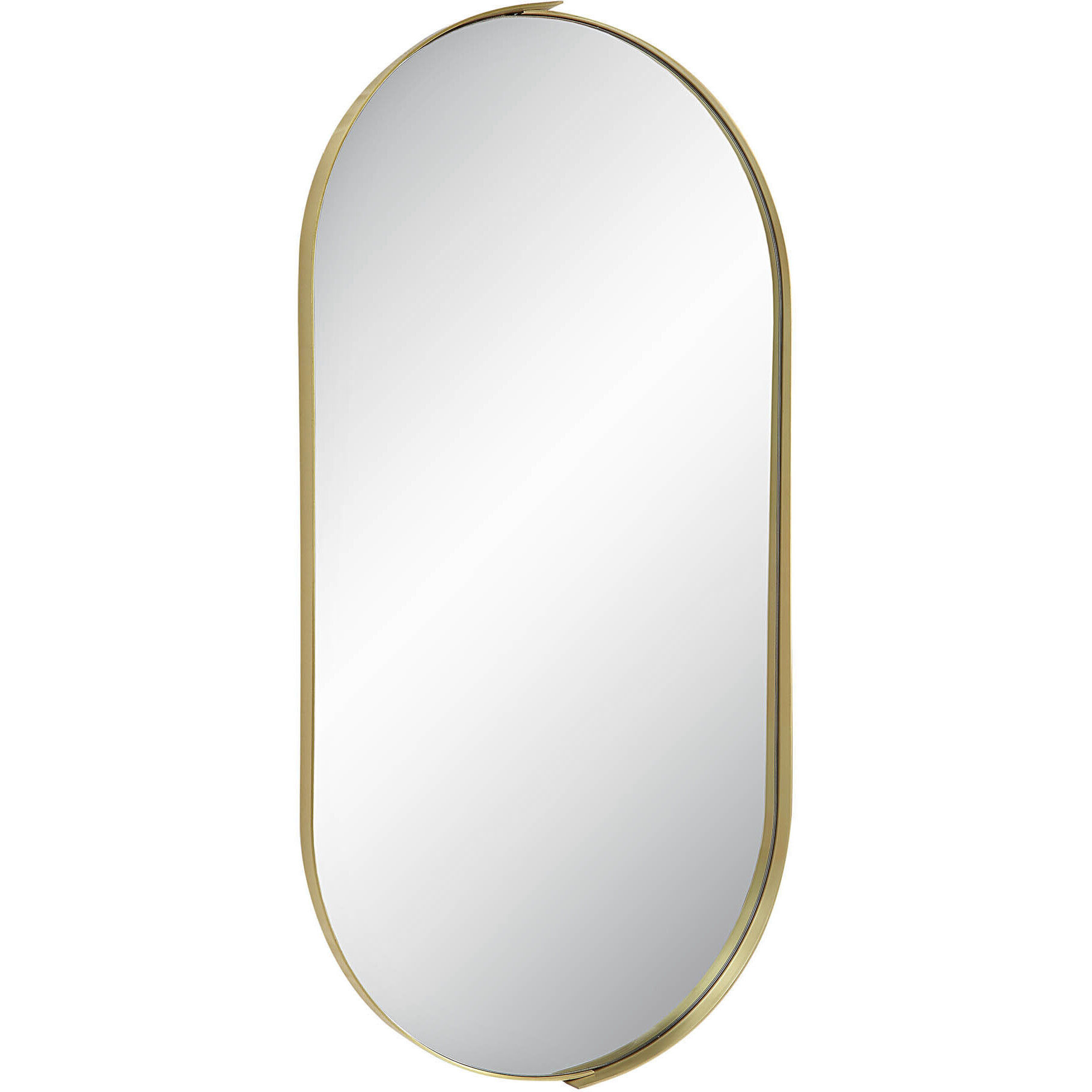 Aleah 40 X 20 inch Satin Brass Wall Mirror