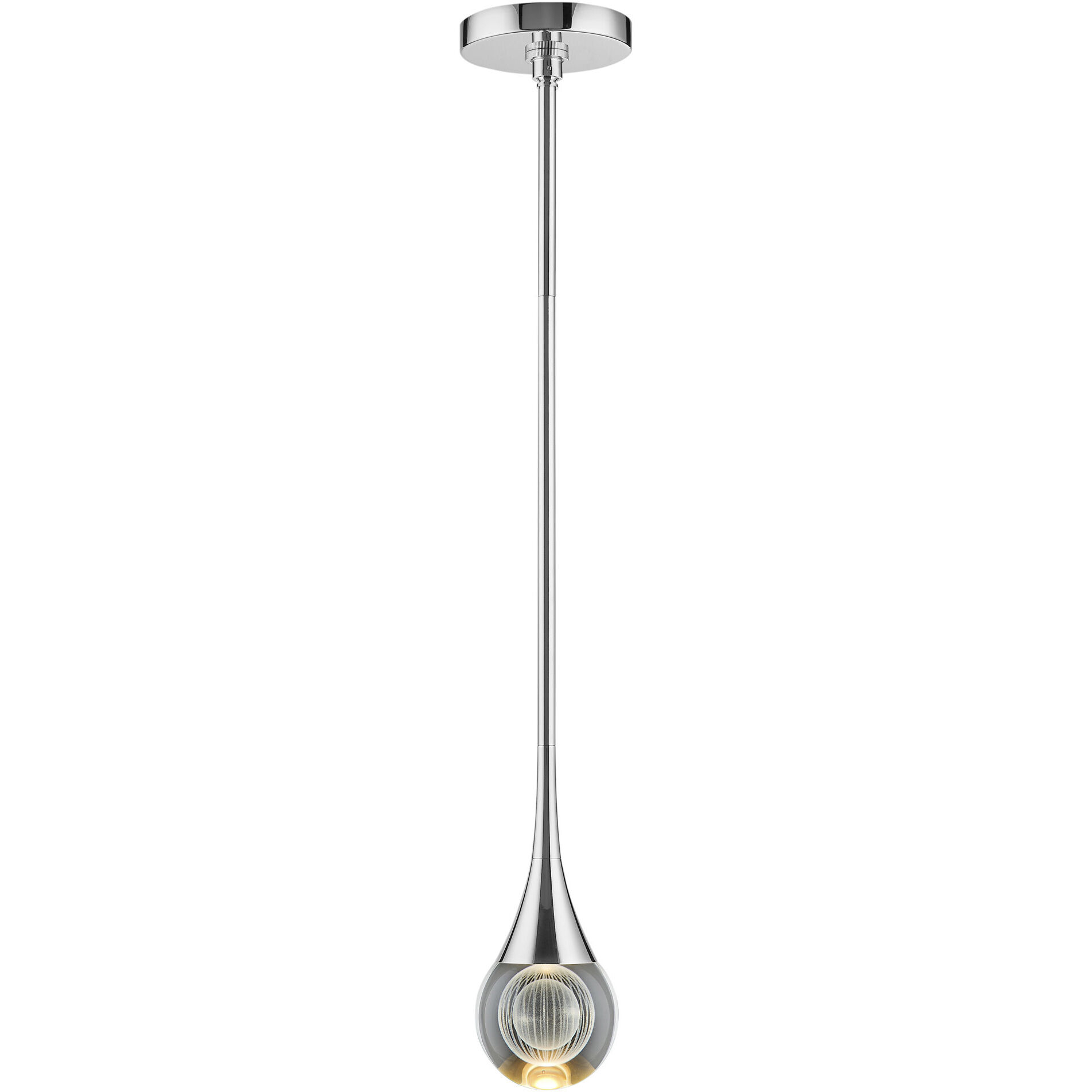 Luna I 1 Light 4.75 inch Nickel Pendant Ceiling Light