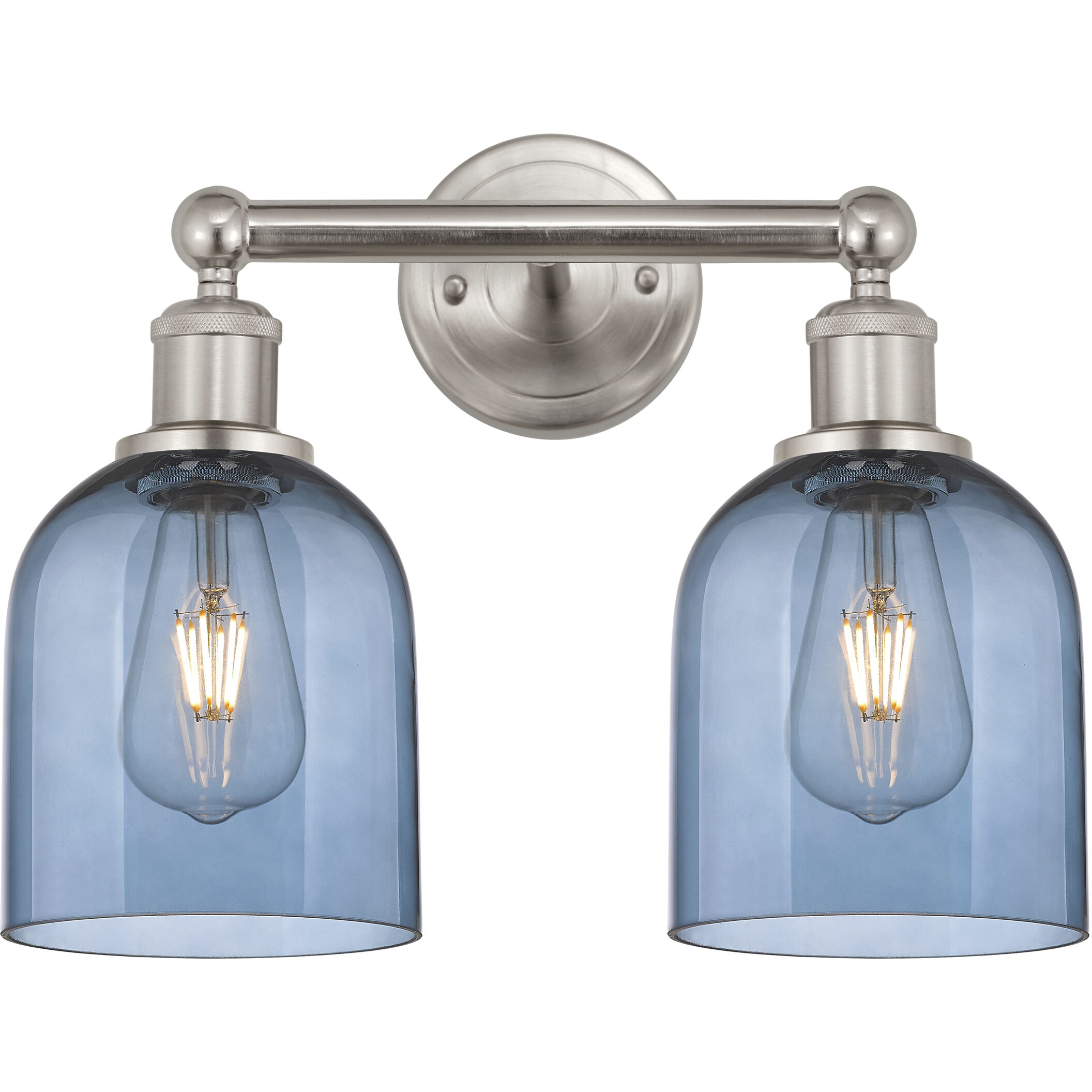 Edison Bella 2 Light 14.5 inch Brushed Satin Nickel Bath Vanity Light Wall Light