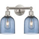 Edison Bella 2 Light 14.5 inch Brushed Satin Nickel Bath Vanity Light Wall Light