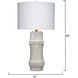 Rail 28 inch 150.00 watt White Polyresin Table Lamp Portable Light
