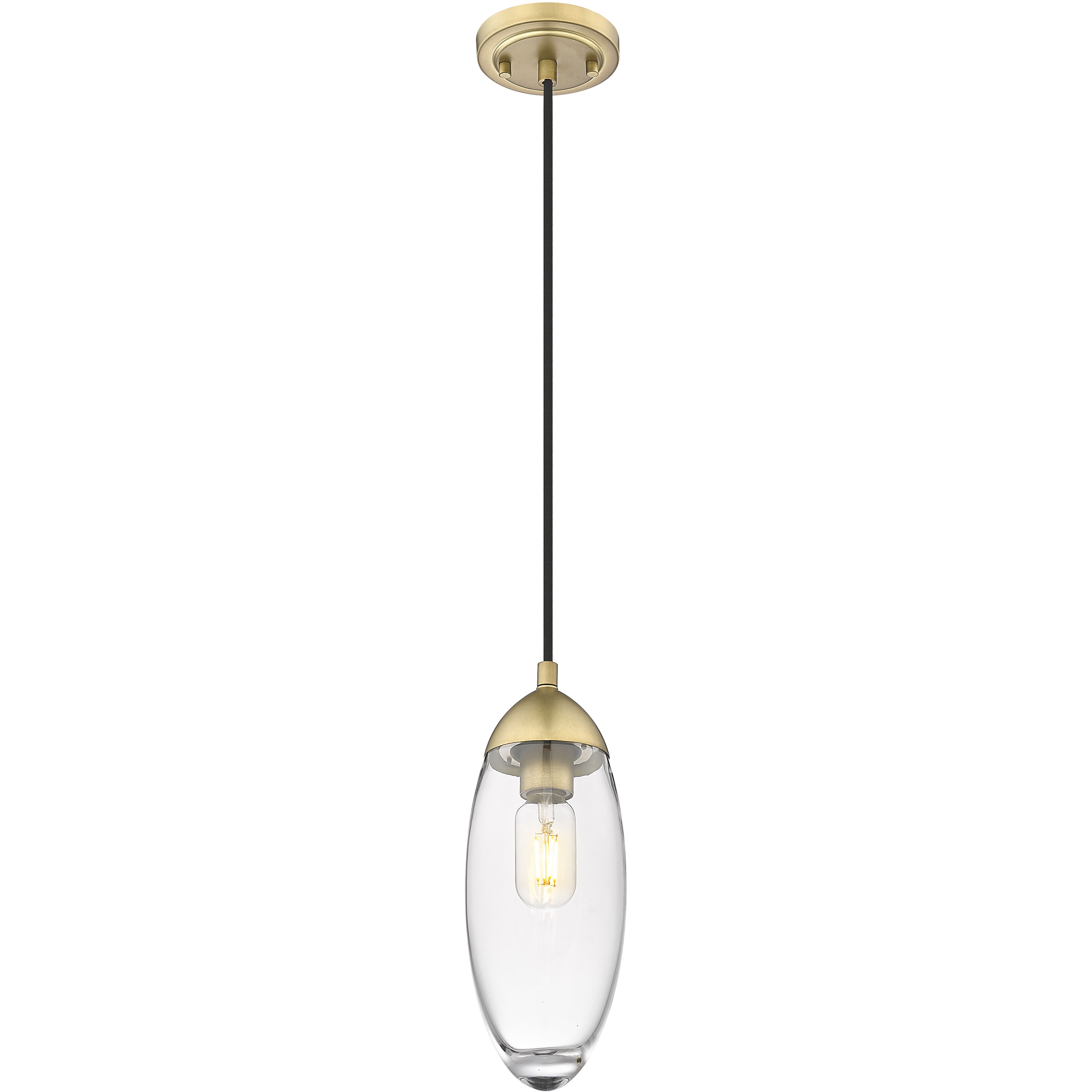 Arden 1 Light 4.5 inch Rubbed Brass Pendant Ceiling Light