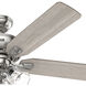 Rosner 52 inch Brushed Nickel with Light Gray Oak/Warm Grey Oak Blades Ceiling Fan