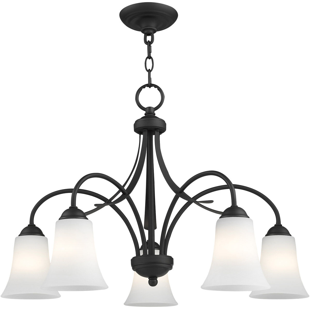 Ridgedale 5 Light 26 inch Black Chandelier Ceiling Light