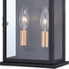 Bristol 2 Light 13 inch Oil Burnished Bronze and Light Gold Outdoor Wall