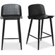 Looey 34 inch Black Counter Stool