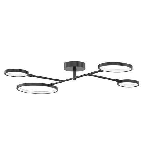 Saturn LED 34 inch Old Bronze Flush Mount Ceiling Light