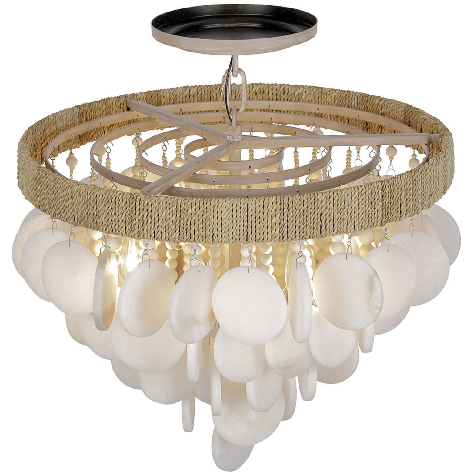 Aurelia's Cove 4 Light 17 inch Autumn White Semi Flush Ceiling Light