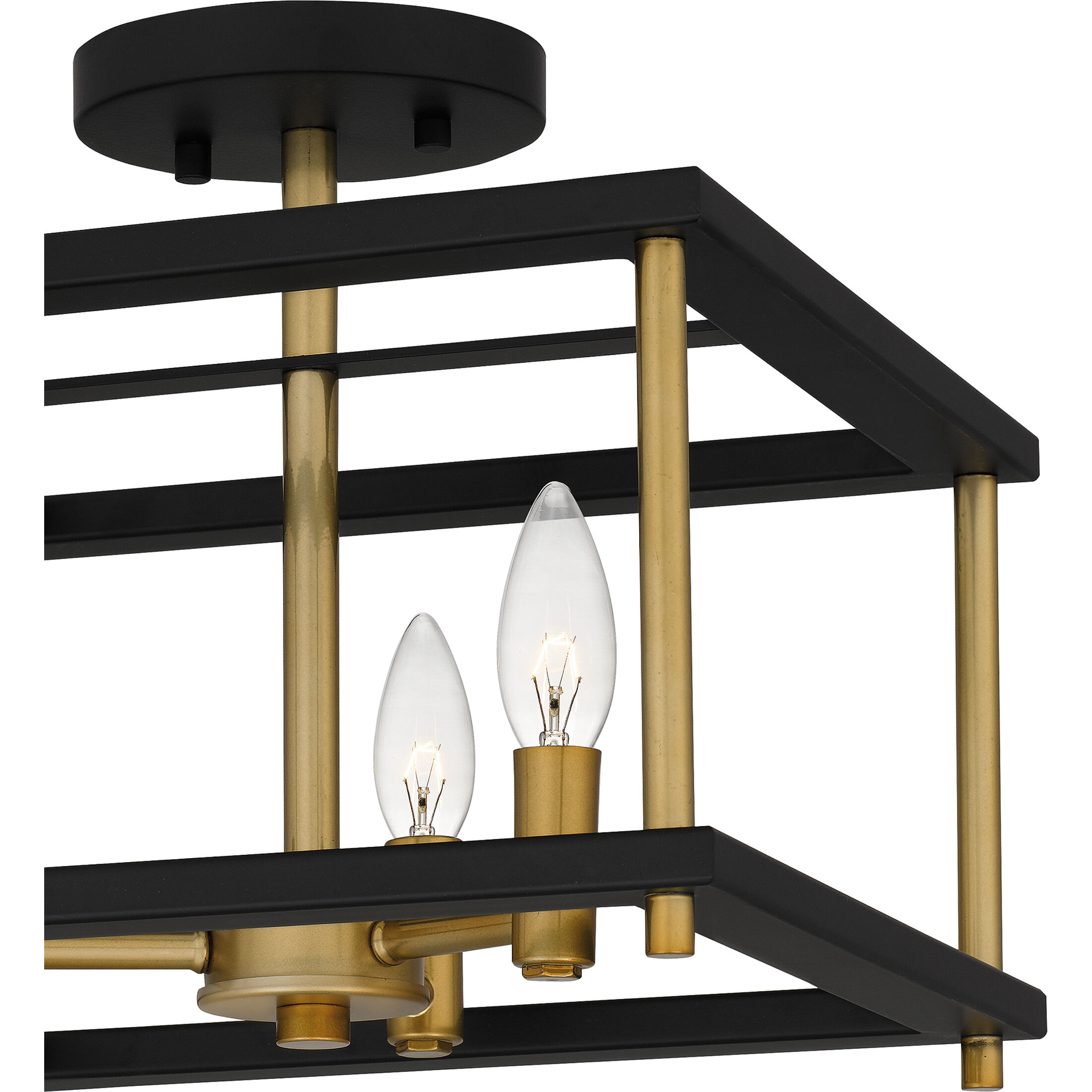 Quoizel McPherson 3-Light 14-in Polished Nickel Semi-Flush