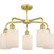 Hadley 5 Light 22.5 inch Satin Gold Chandelier Ceiling Light in Matte White