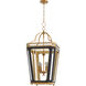 Loire 4 Light 16.5 inch Matte Black and Brushed Brass Pendant Ceiling Light