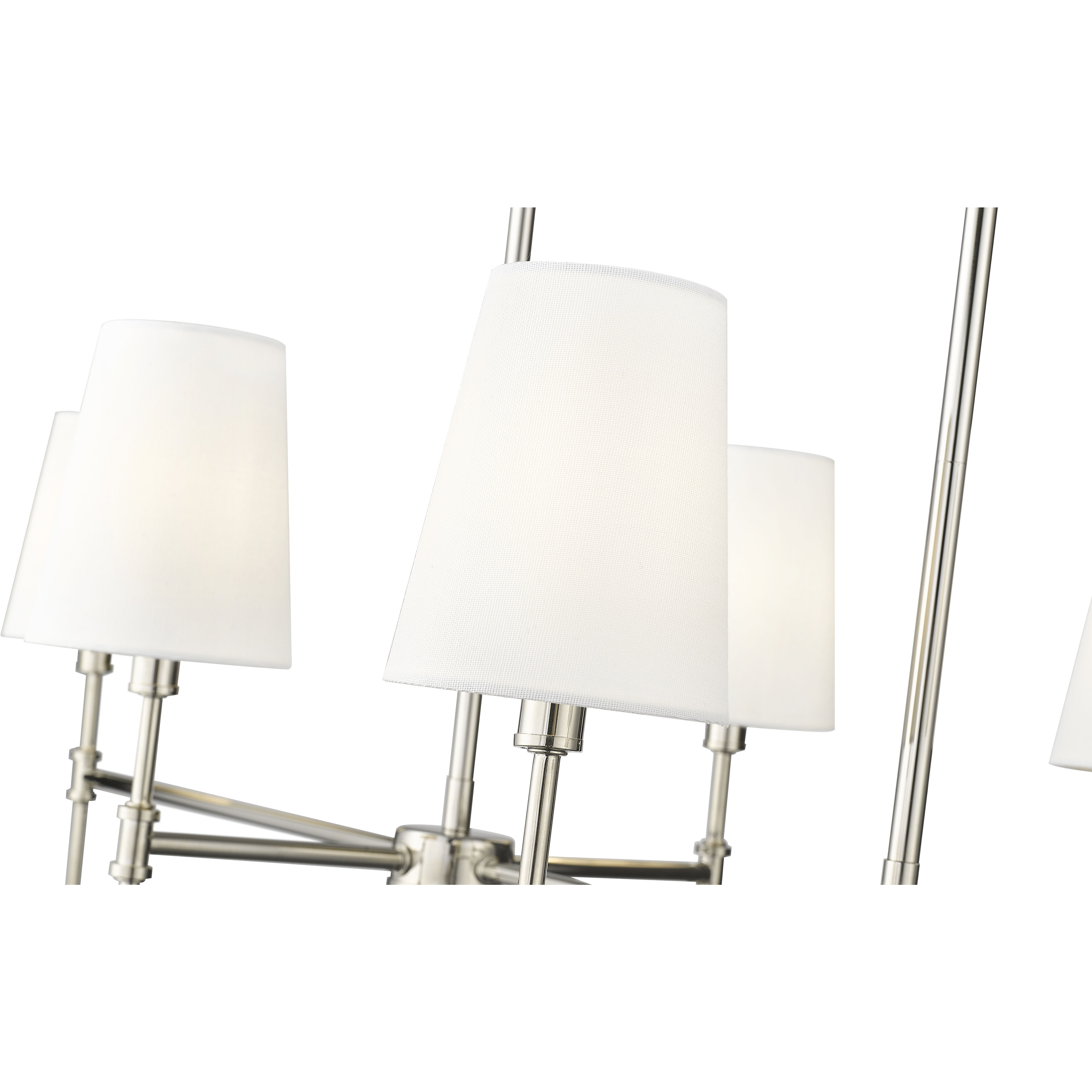 Adorra 6 Light 48 inch Polished Nickel Linear Chandelier Ceiling Light