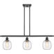 Ballston Belfast 3 Light 36 inch Matte Black Island Light Ceiling Light