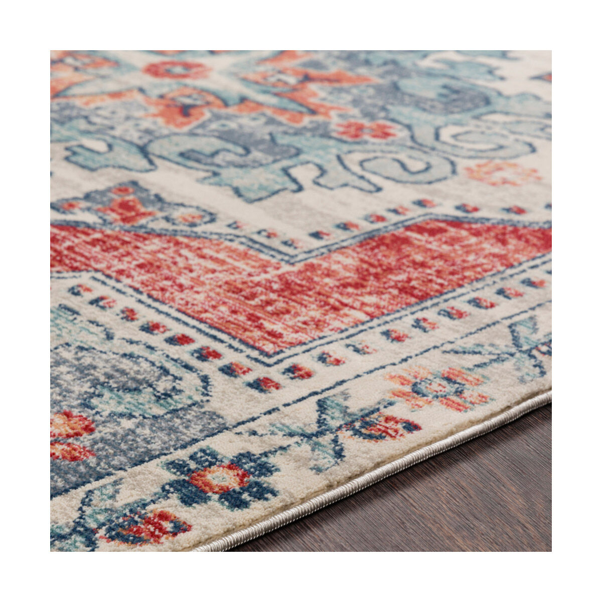 Prince 65 X 47 inch Red Rug, Rectangle