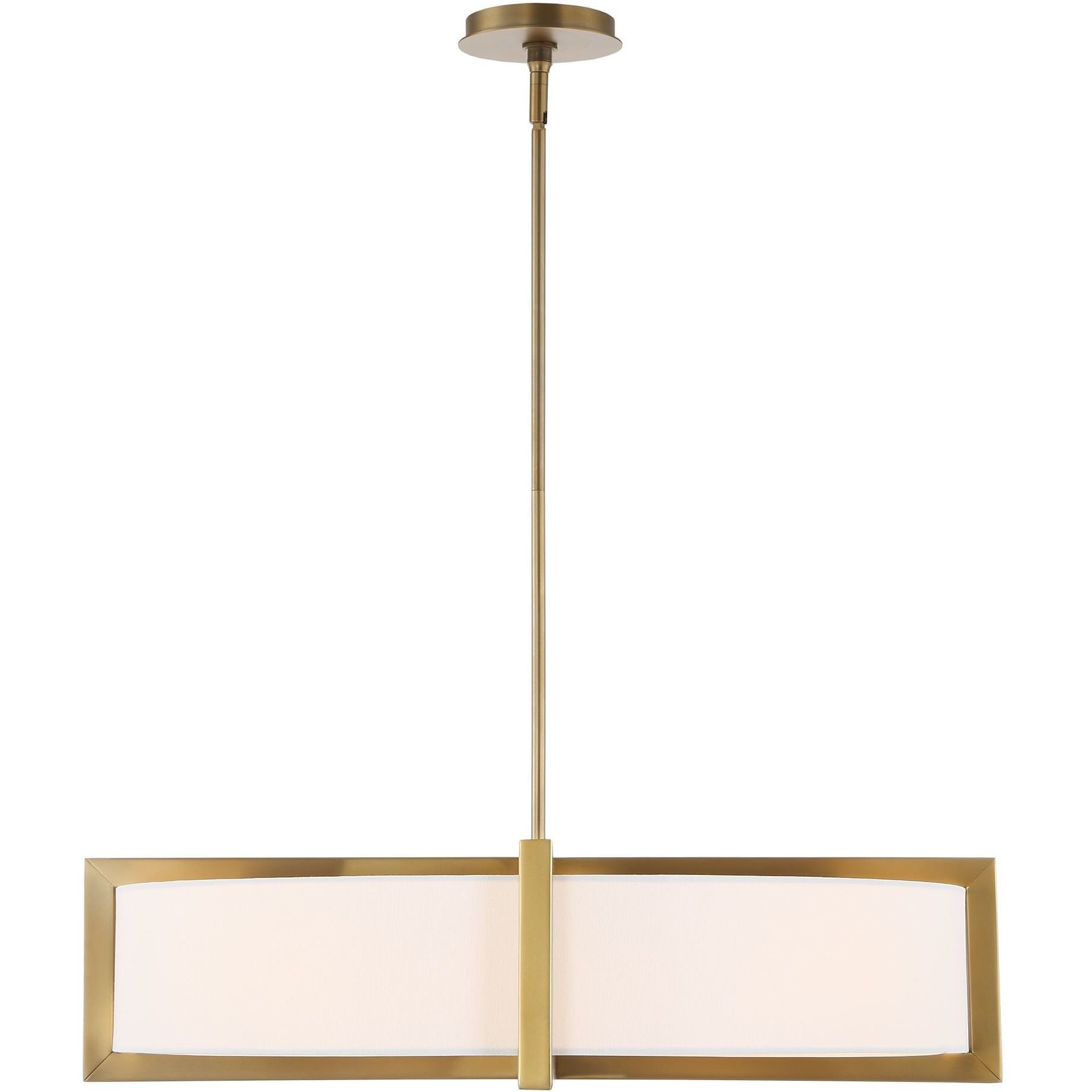 Cresson 4 Light 30 inch Matte Brushed Brass Pendant Ceiling Light