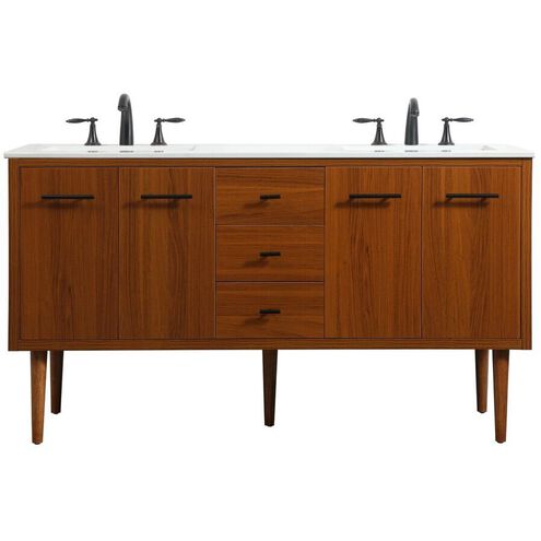 Cyrus 60 X 22 X 34 inch Teak Vanity Sink Set