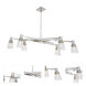 Carnival 6 Light 49.5 inch Polished Nickel Chandelier Ceiling Light