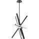 Parallax LED 15.13 inch Black Pendant Ceiling Light, dweLED