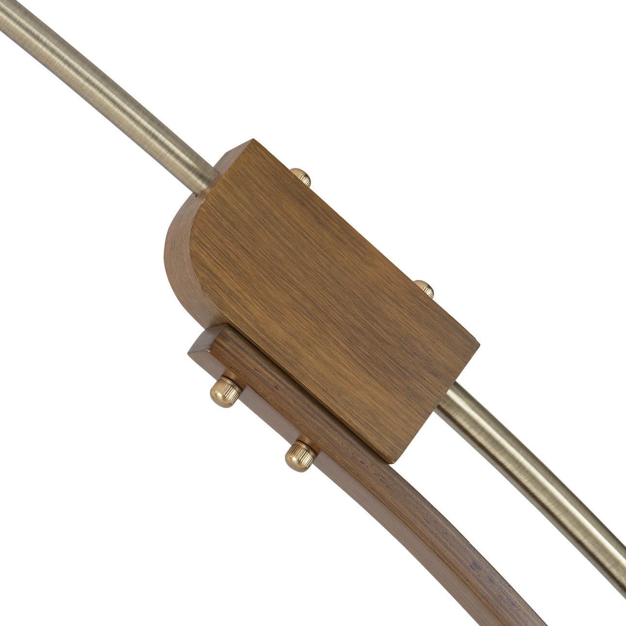Melmar 80 inch 100.00 watt Walnut and Weathered Brass with Black Arc Floor Lamp Portable Light