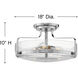 Harper 3 Light 18 inch Chrome Indoor Semi-Flush Mount Ceiling Light in Clear Seedy