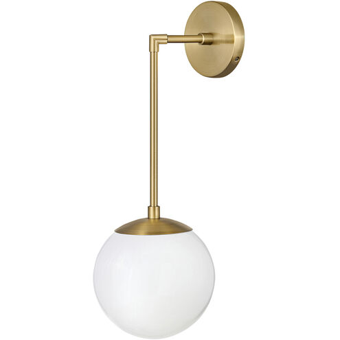 Warby 1 Light 8 inch Heritage Brass Indoor Wall Sconce Wall Light in White