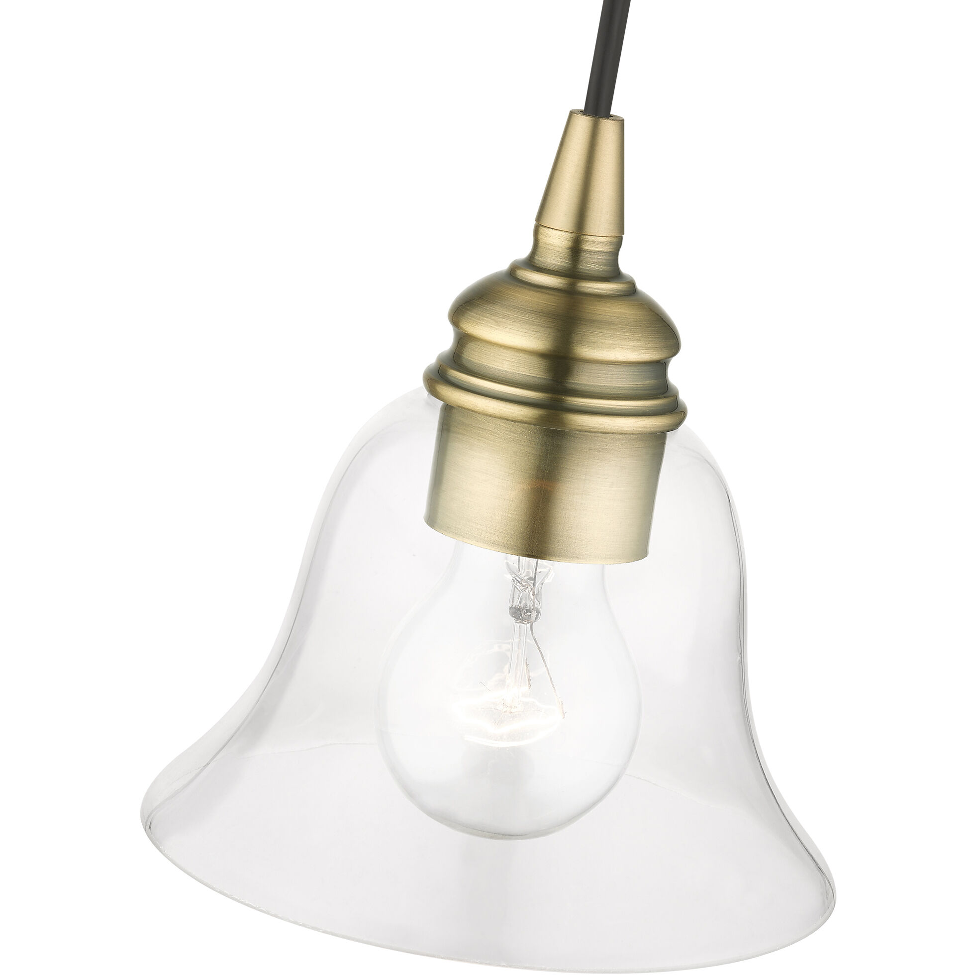 Moreland 1 Light 6 inch Antique Brass Single Pendant Ceiling Light, Single