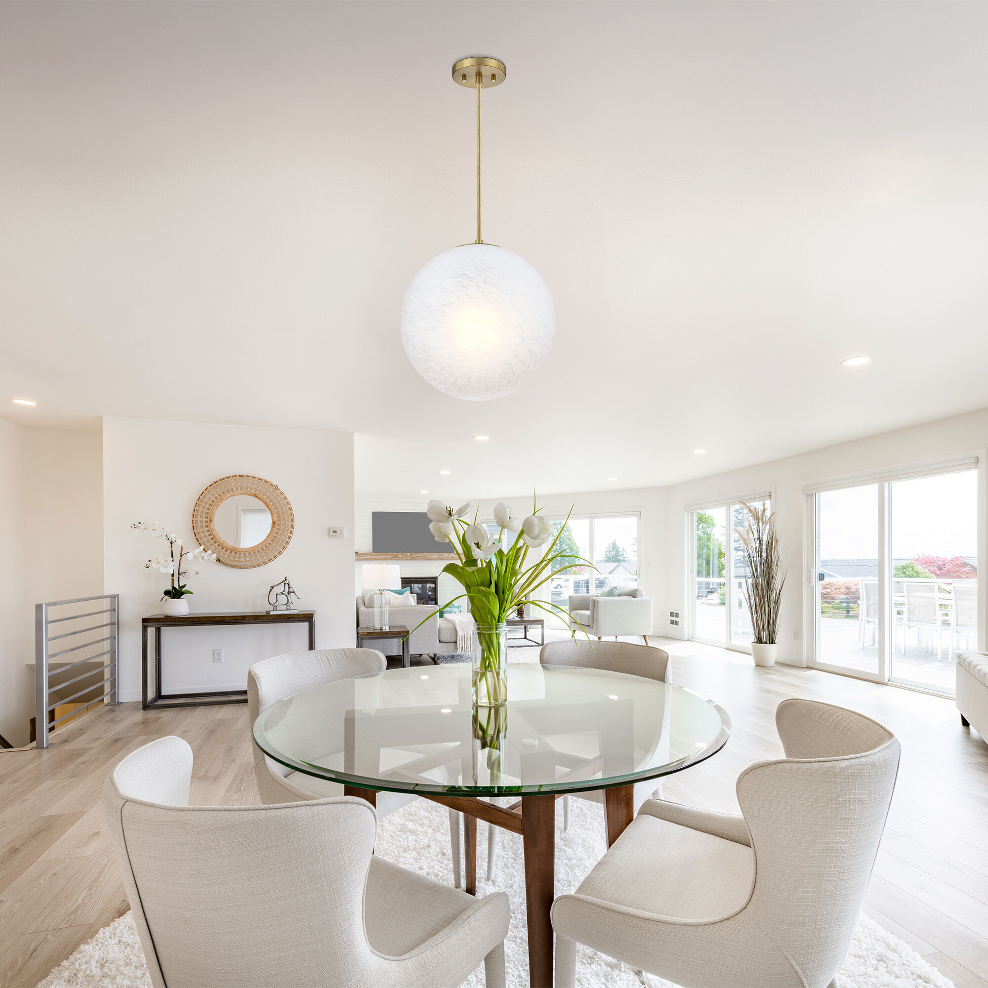 Pixie LED 14 inch Brushed Gold Pendant Ceiling Light