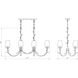 Aslin 6 Light 44 inch Textured White Linear Chandelier Ceiling Light