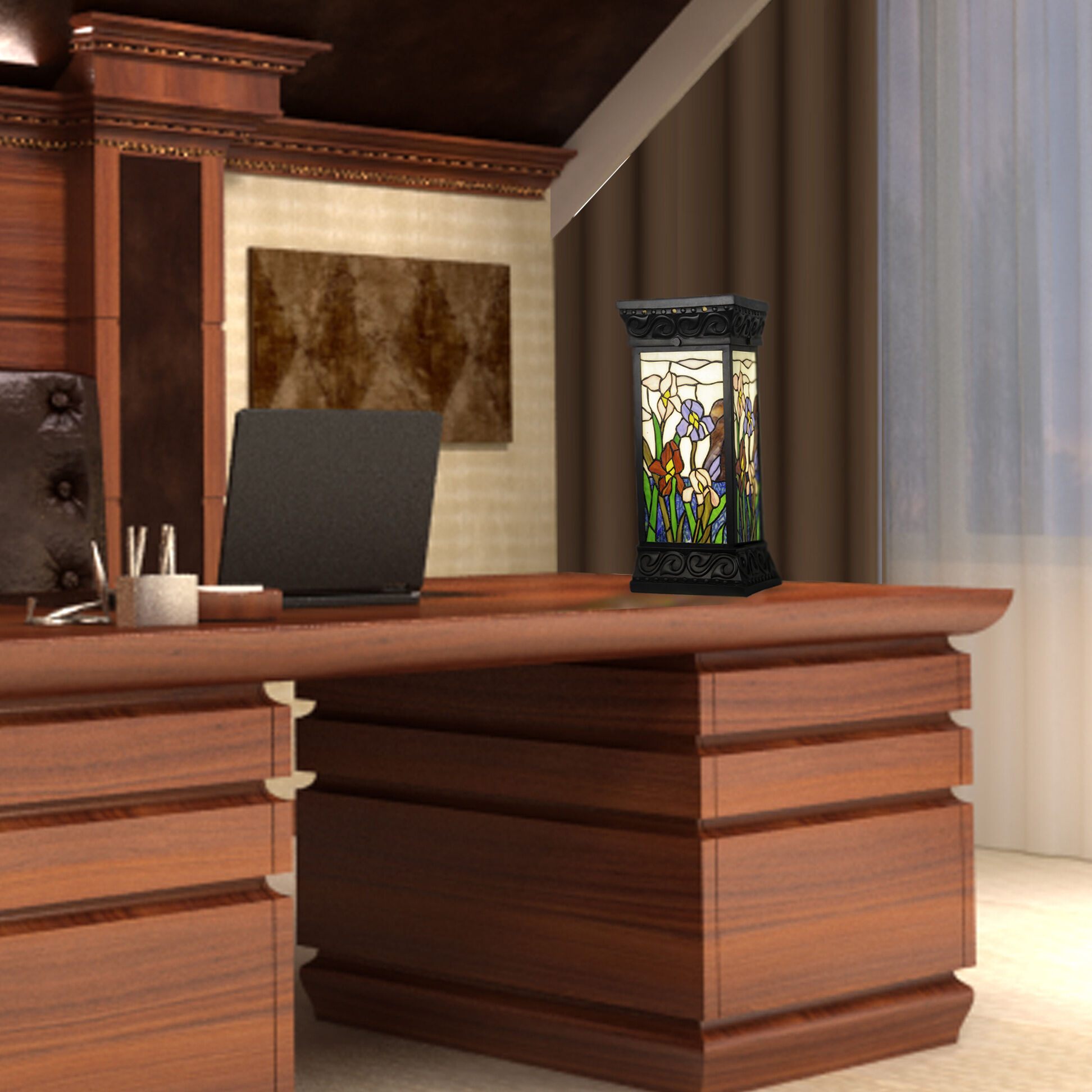 Iris Column 24 inch 16.00 watt Antique Bronze Accent Lamp Portable Light