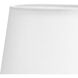 Elara White 5.5 inch Linen Taper Shade