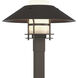 Henry 1 Light 15.8 inch Coastal Dark Smoke and Coastal Oil Rubbed Bronze Outdoor Post Light in Coastal Dark Smoke/Coastal Oil Rubbed Bronze, Opal