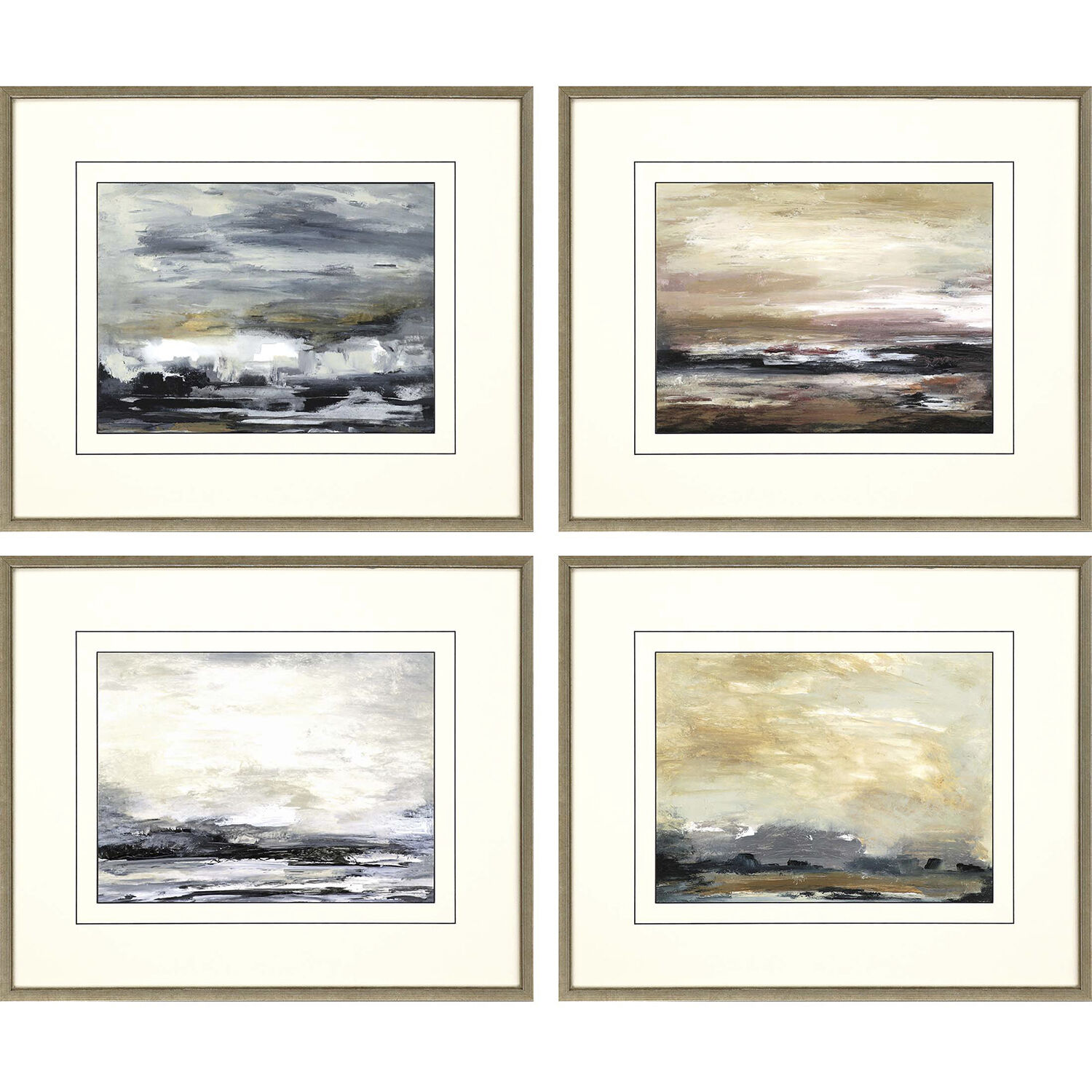 Landscapes Multi and Yellow and Blue and White Framed Art