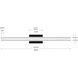 Phase 6.3 LED 36 inch Black Linear Vanity Light Wall Light