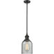 Ballston Caledonia 1 Light 5 inch Oil Rubbed Bronze Pendant Ceiling Light in Charcoal Glass, Ballston