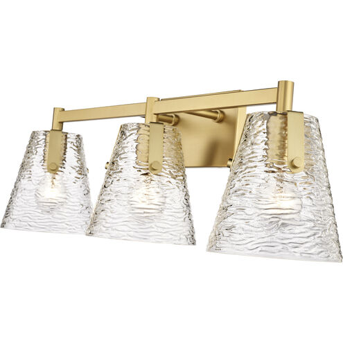 Analia 3 Light 26.25 inch Modern Gold Vanity Wall Light
