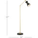 Avignon 62 inch 7 watt Polished Brass/Oil Rubbed Bronze/Black Floor Lamp Portable Light, Suzanne Duin Collection