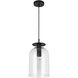 Alora Mood Sylvia 1 Light 8 inch Matte Black Pendant Ceiling Light