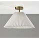 Scarlet 17 inch Antique Brass Flush Mount Ceiling Light