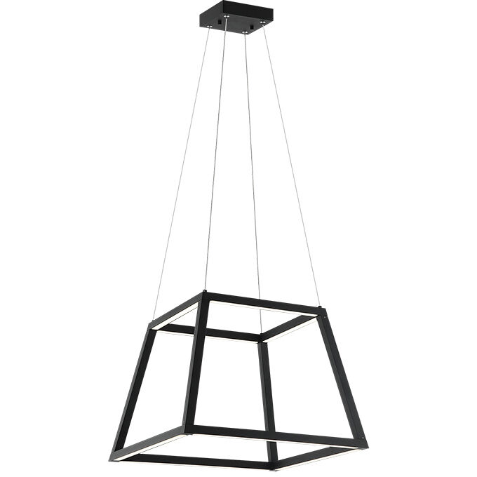 Carlington LED 16 inch Matte Black Chandelier Ceiling Light
