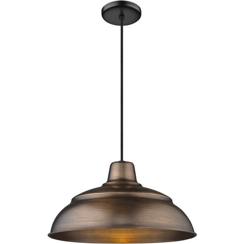 R Series 1 Light 17 inch Natural Copper Indoor Pendant Ceiling Light