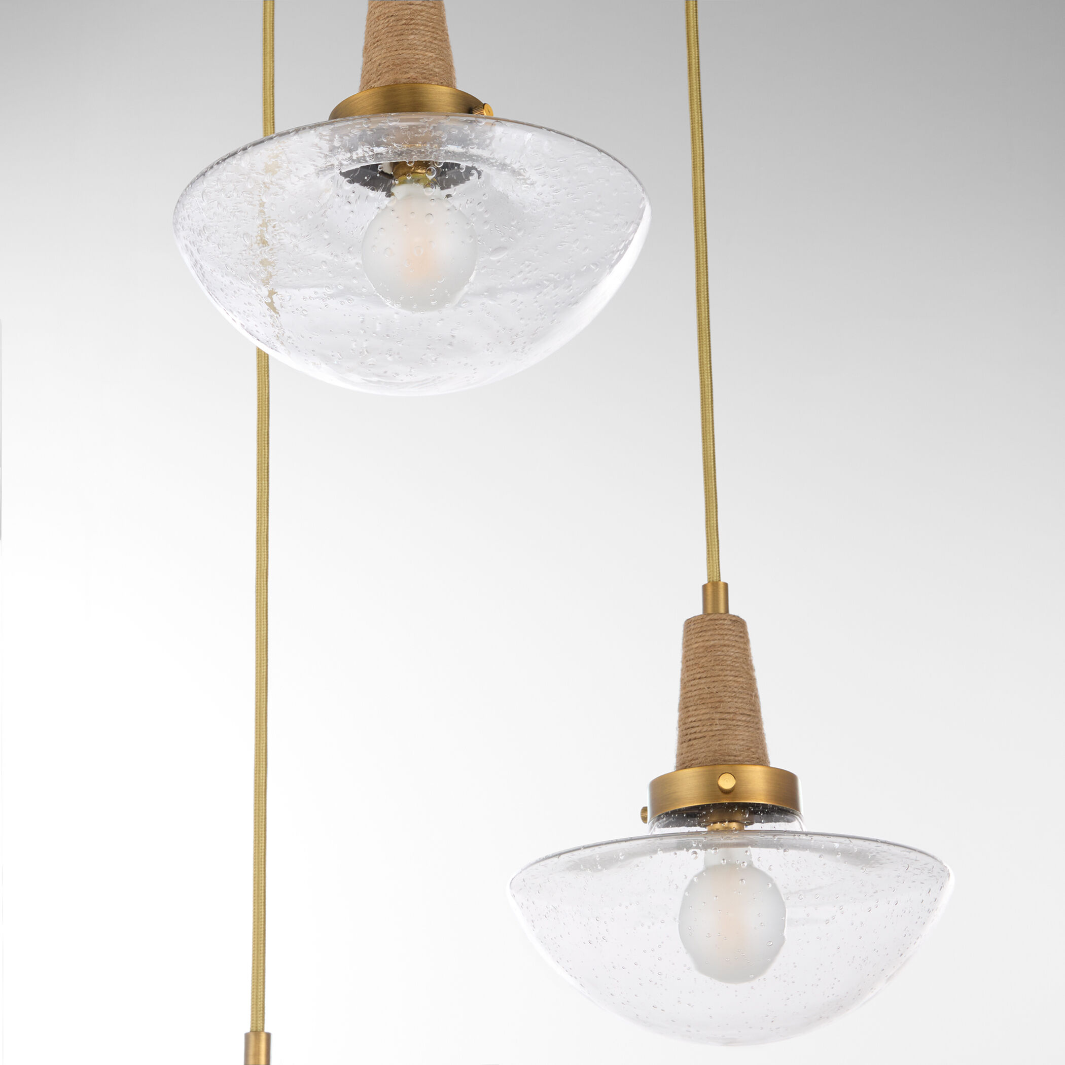Stockport 3 Light 18 inch Brushed Brass Pendant Ceiling Light