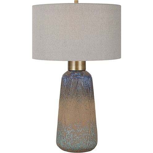 Western Sky 29 inch 150.00 watt Blue-Green with Indigo and Golden Rust Table Lamp Portable Light
