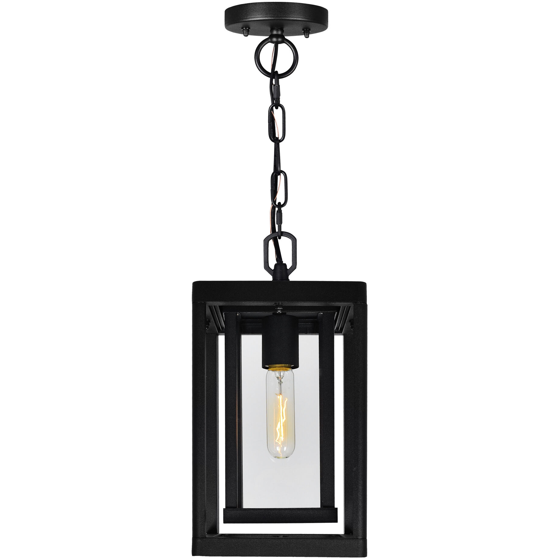 Mulvane 1 Light 7 inch Black Outdoor Hanging Light