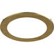 Slim 7 inch Natural Aged Brass Flush Mount Ceiling Light