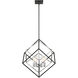 Dexter 4 Light 25 inch Matte Black with Polished Chrome Accents Pendant Ceiling Light